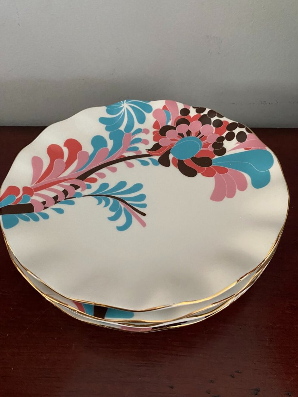 Set of 4 Kate Spade Lenox Gwinnett Lane Creme 9" Accent Luncheon Plates - Picture 2 of 4